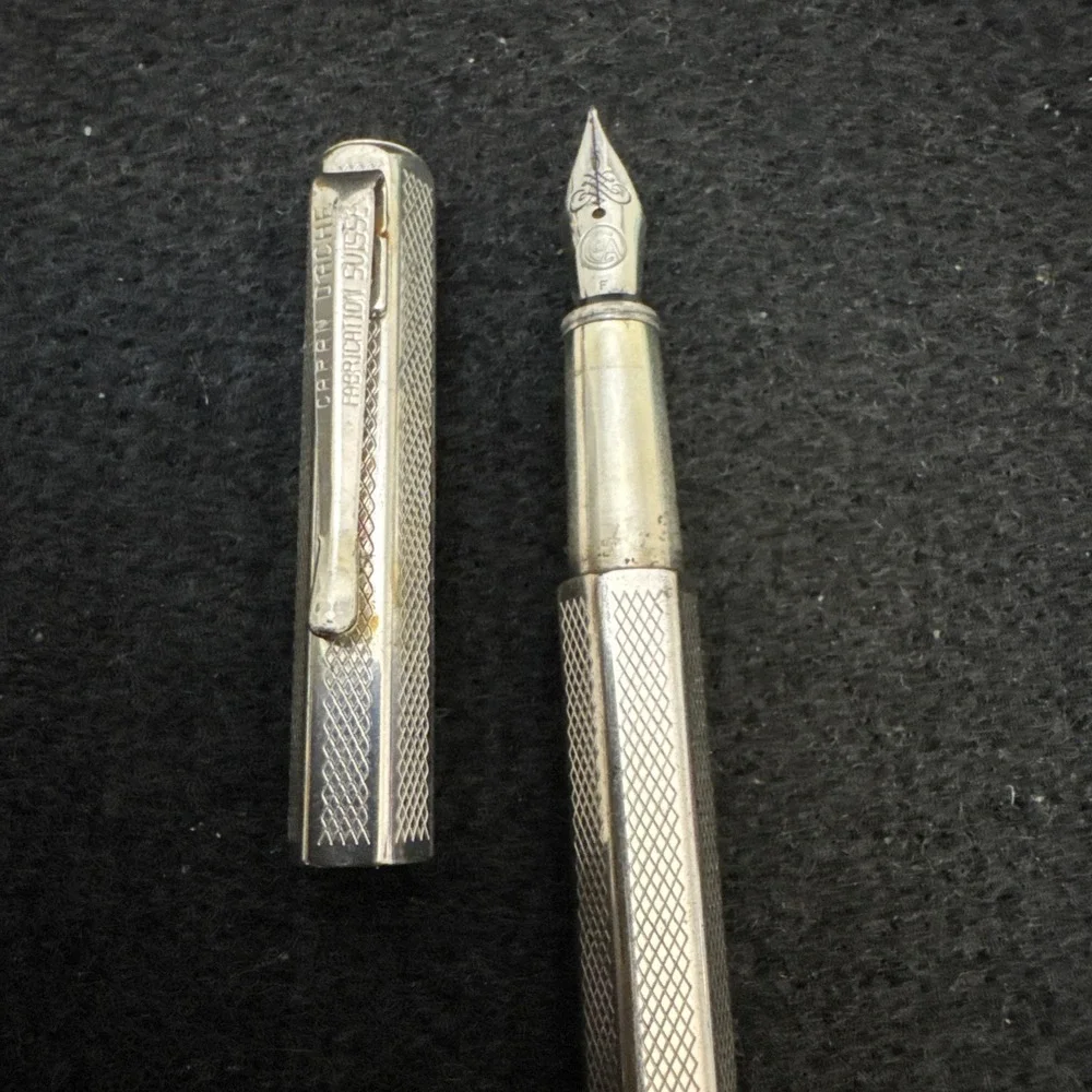 CARAN d'ACHE Fountain pen Ecridor Retro Silver Rhodium Plated, F Nib Vintage